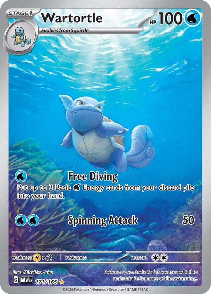 Wartortle Illustration Rare SV: Scarlet & Violet 151 171/165 NM
