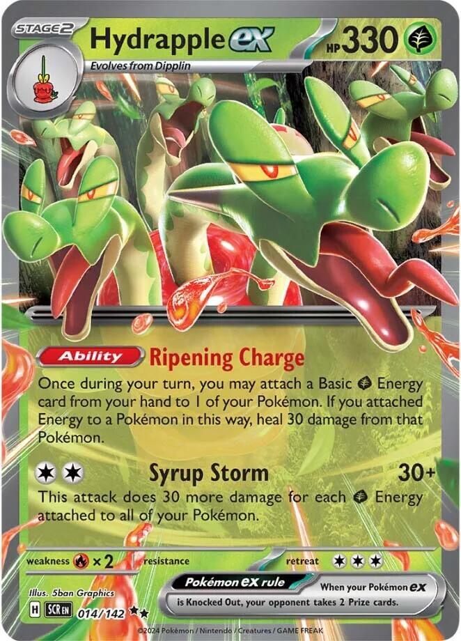 Hydrapple ex Double Rare SV07: Stellar Crown 014/142 NM