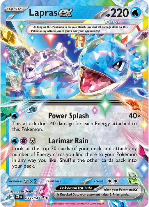 Lapras ex Double Rare SV07: Stellar Crown 032/142 NM