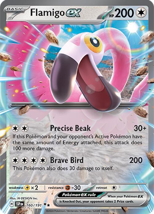 Flamigo ex Double Rare SV08: Surging Sparks 160/191 NM
