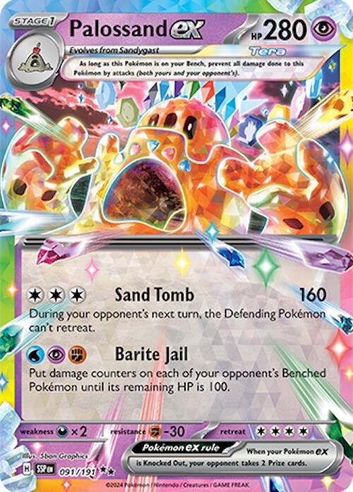 Palossand ex Double Rare SV08: Surging Sparks 091/191 NM