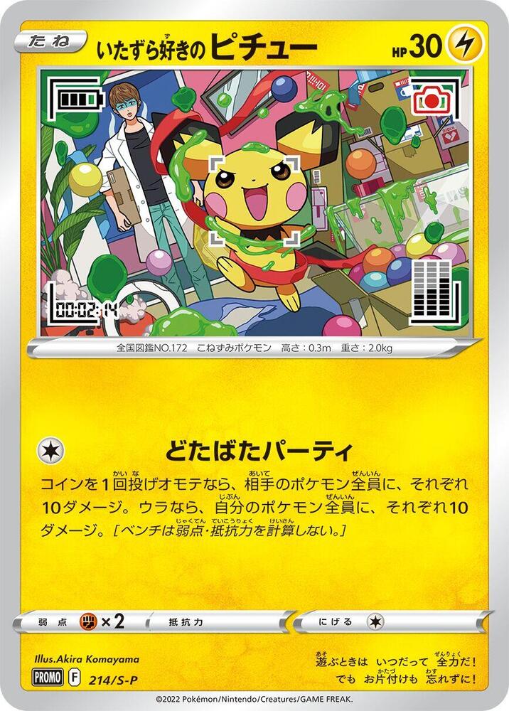 Mischievous Pichu Common S-P: Sword & Shield Promos 214/S-P NM