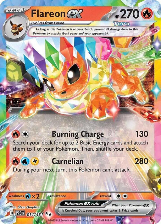 Flareon ex Double Rare SV: Prismatic Evolutions 014/131 NM