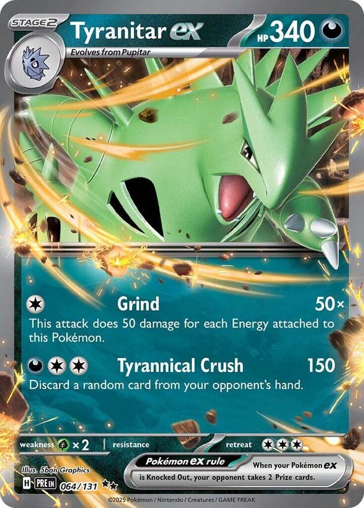 Tyranitar ex Double Rare SV: Prismatic Evolutions 064/131 NM