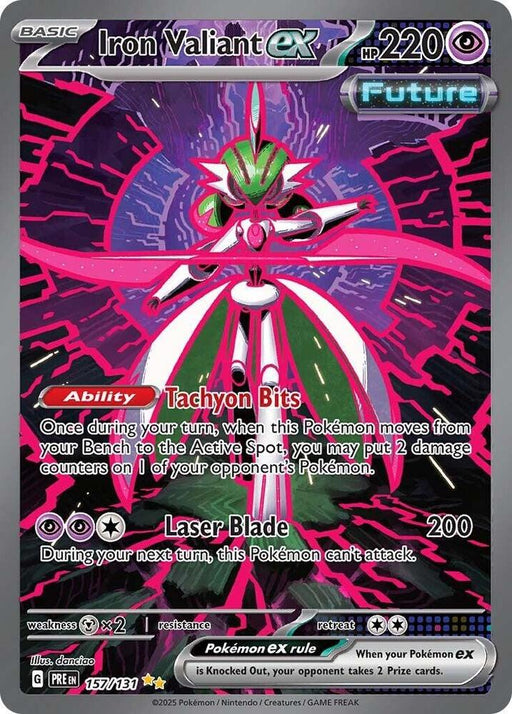 Iron Valiant ex Special Illustration Rare SV: Prismatic Evolutions 157/131 NM