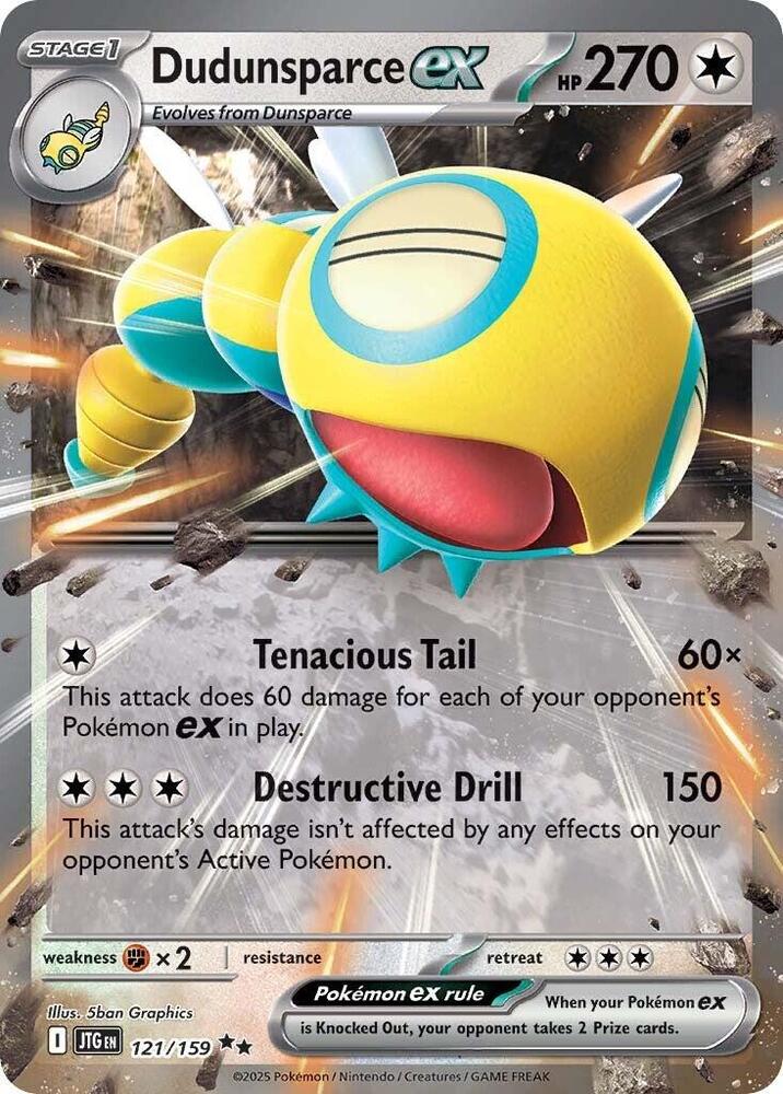 Dudunsparce ex Double Rare SV09: Journey Together 121/159 NM