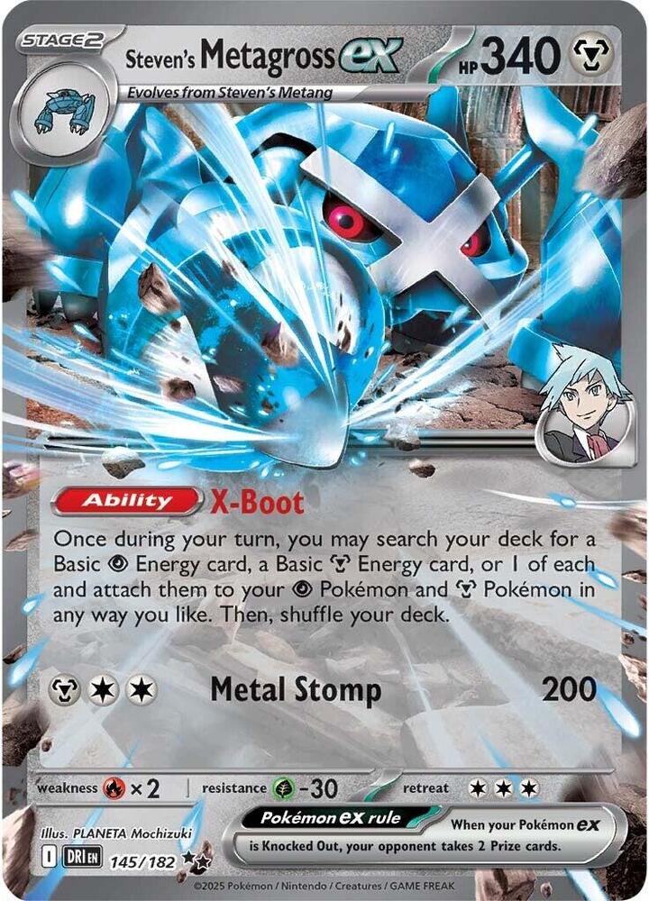 Steven's Metagross ex Double Rare SV10: Destined Rivals 145/182 NM