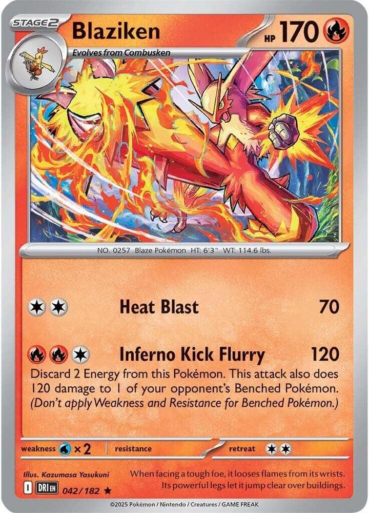 Blaziken Rare SV10: Destined Rivals 042/182 NM