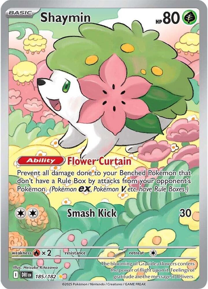 Shaymin Illustration Rare SV10: Destined Rivals 185/182 NM