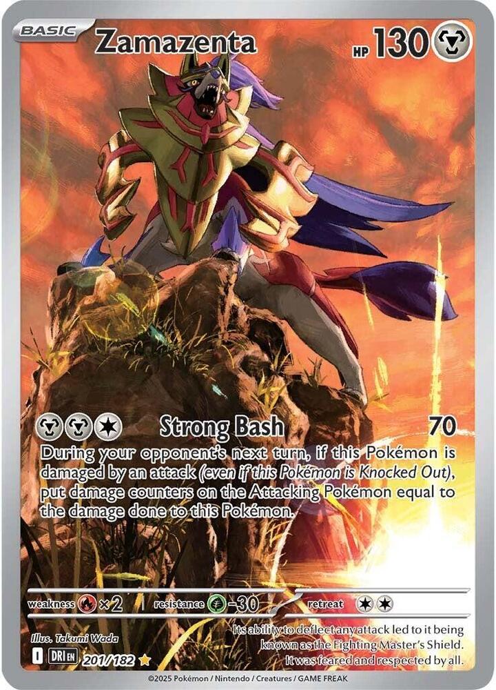 Zamazenta Illustration Rare SV10: Destined Rivals 201/182 NM