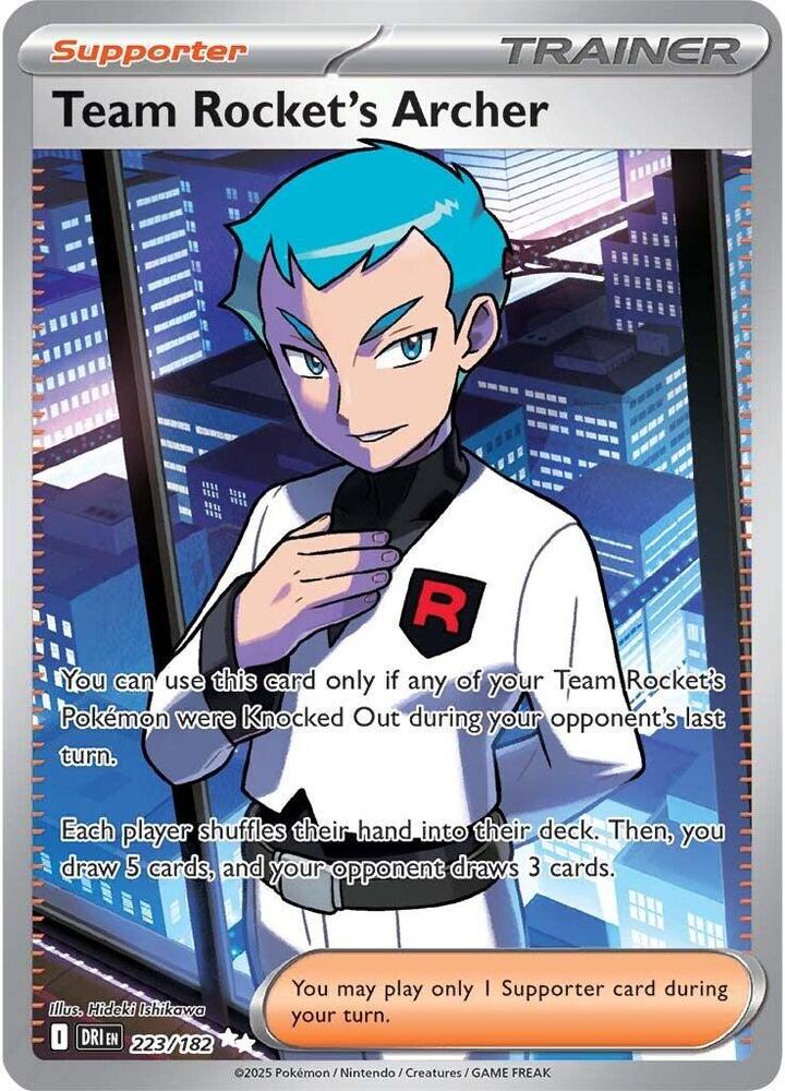 Team Rocket's Archer Ultra Rare SV10: Destined Rivals 223/182 NM