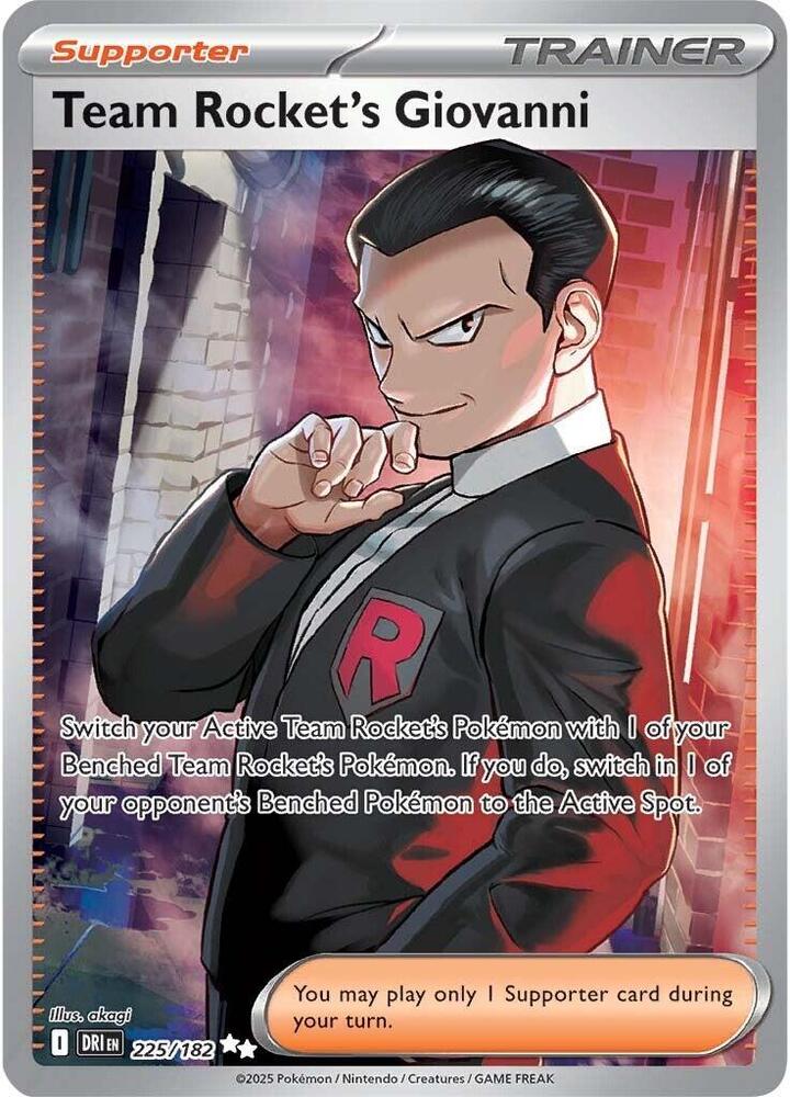 Team Rocket's Giovanni Ultra Rare SV10: Destined Rivals 225/182 NM