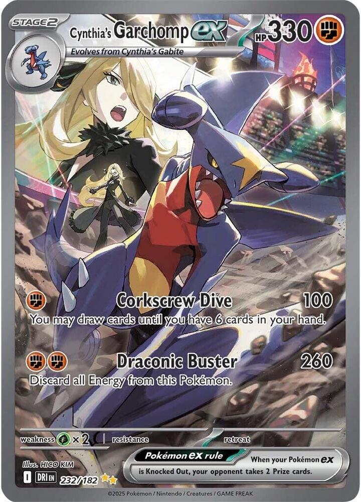 Cynthia's Garchomp ex Special Illustration Rare SV10: Destined Rivals 232/182 NM