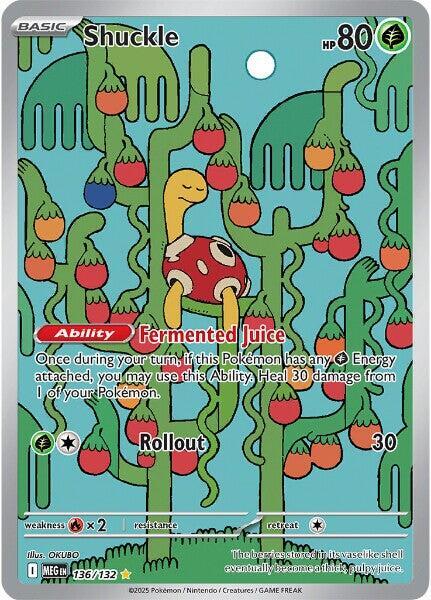 Shuckle Illustration Rare ME01: Mega Evolution 136/132 NM