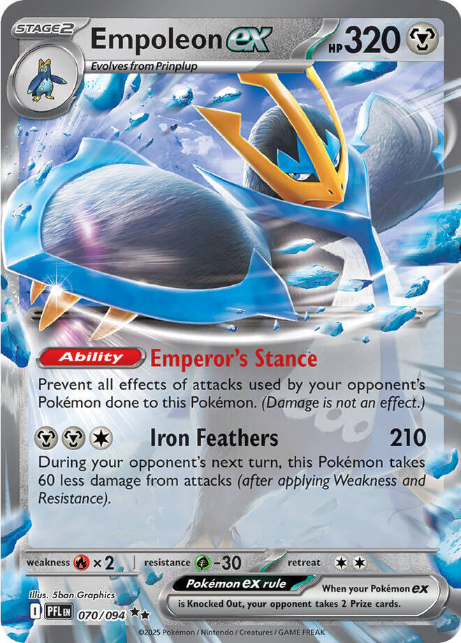 Empoleon ex Double Rare ME02: Phantasmal Flames 070/094 NM