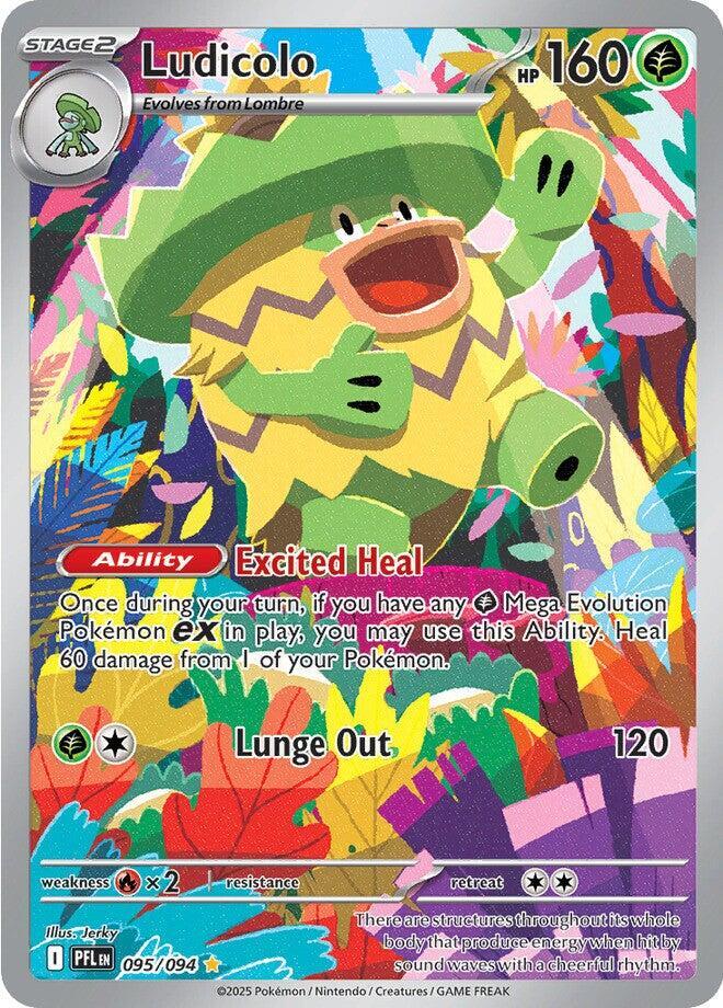 Ludicolo Illustration Rare ME02: Phantasmal Flames 095/094 NM
