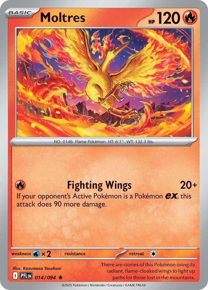 Moltres Rare ME02: Phantasmal Flames 014/094 NM
