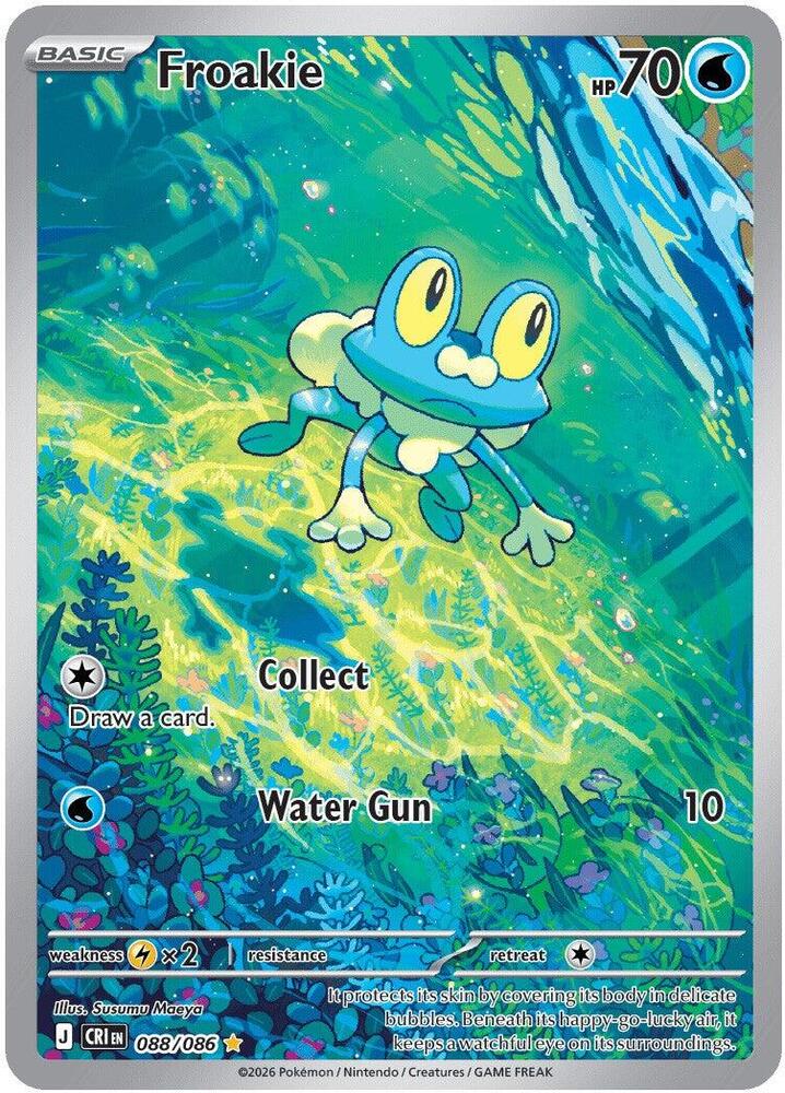 Froakie Illustration Rare ME04: Chaos Rising 088/086 NM