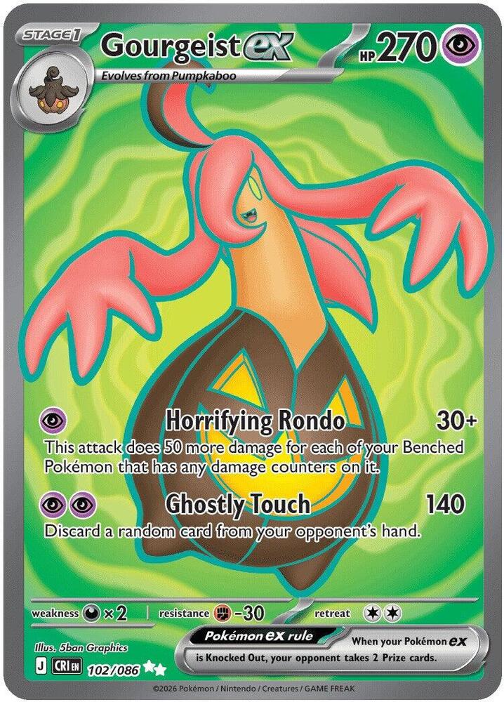 Gourgeist ex Ultra Rare ME04: Chaos Rising 102/086 NM