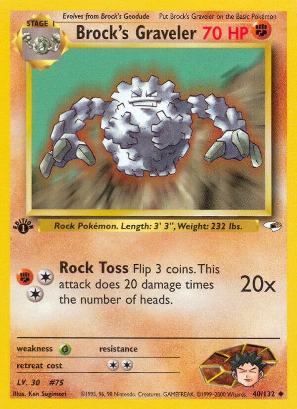 Brock's Graveler Uncommon Gym Heroes 040/132 NM