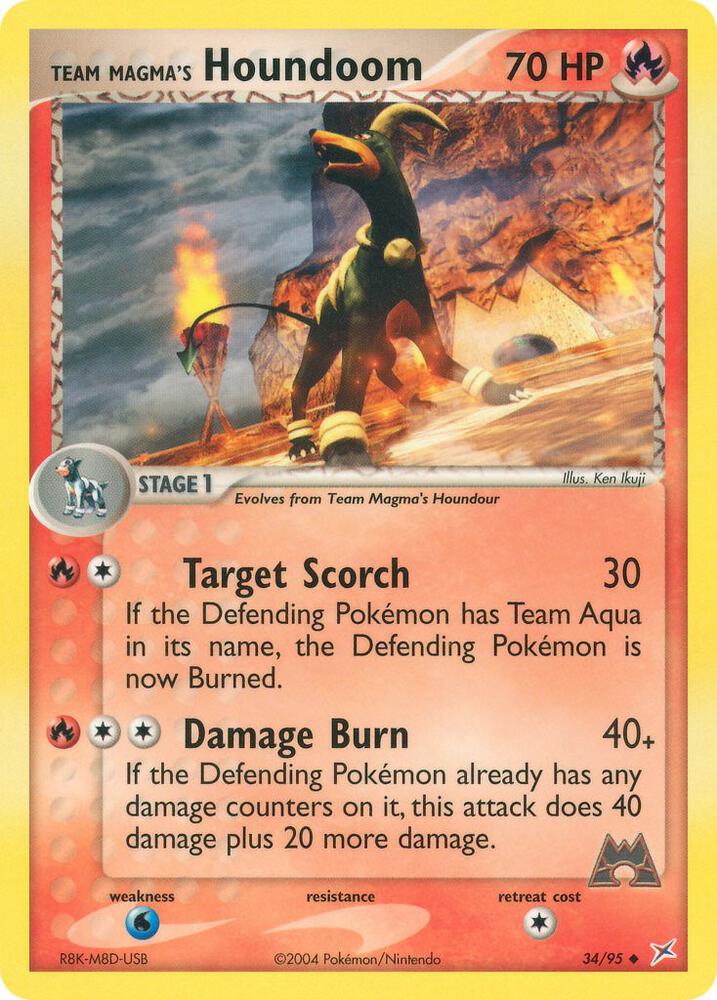 Team Magma's Houndoom Uncommon Team Magma vs Team Aqua 34/95 NM
