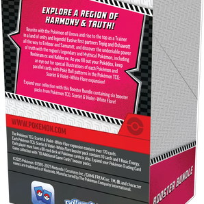 Pokémon trading card game booster bundle packaging with text and branding.