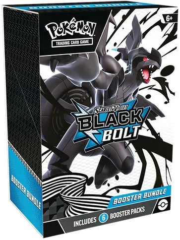 Pokémon Trading Card Game booster bundle packaging featuring Black Bolt.