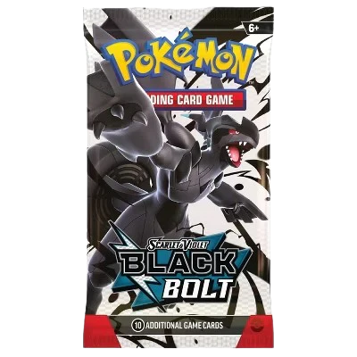 Pokémon trading card game pack featuring Black Bolt with Pokémon logo.