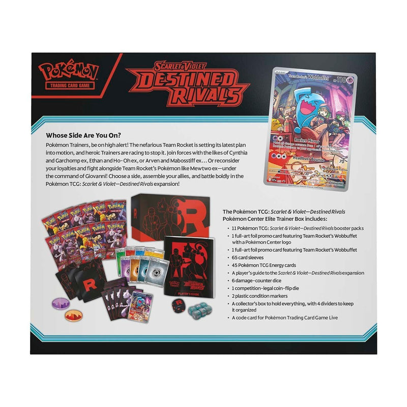Pokémon trading card game packaging with cards and accessories on a white background