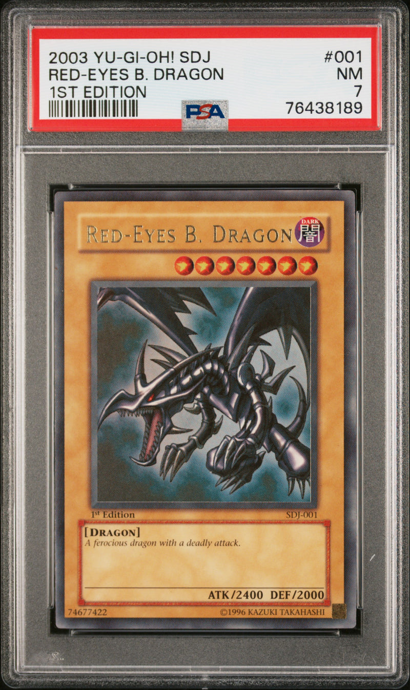 Red-Eyes B. Dragon Yu-Gi-Oh! Starter Deck: Joey 001 NM PSA 7