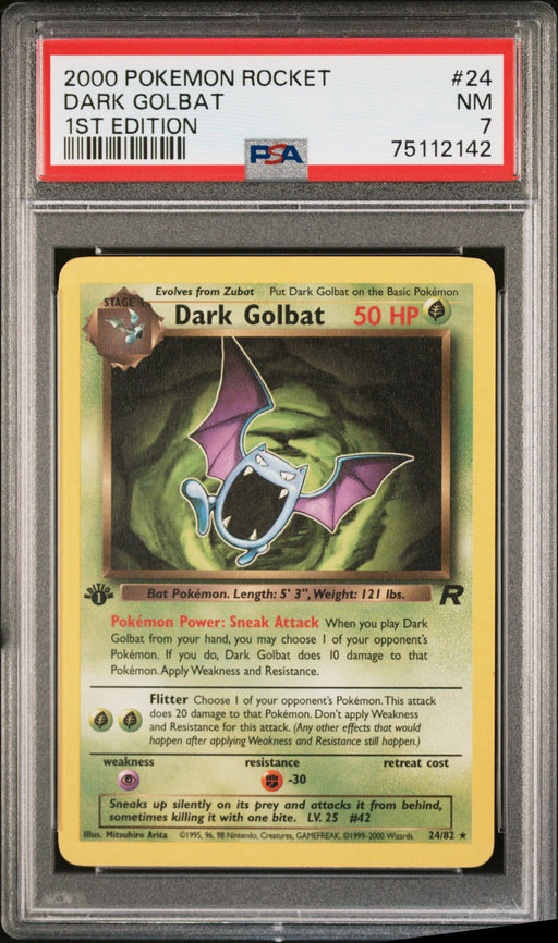 Dark Golbat Pokemon Rocket 24 NM PSA 7