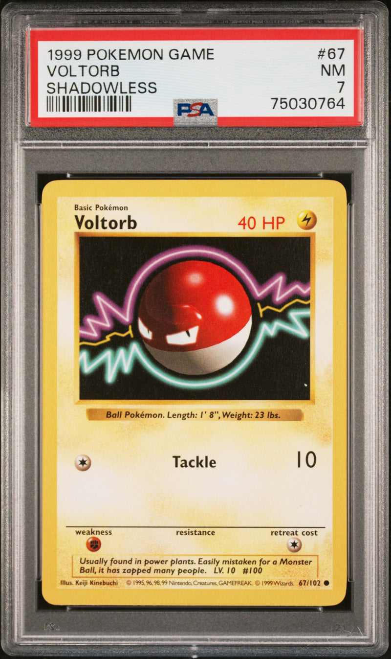 Voltorb Pokemon Game 67 NM PSA 7