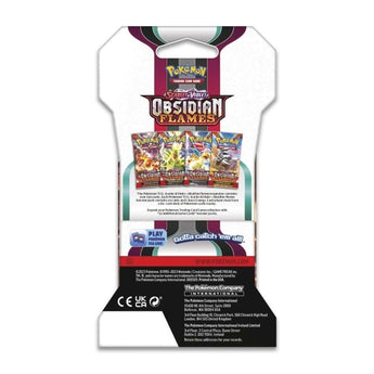 Pokémon Obsidian Flames trading card game packaging on a white background
