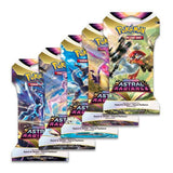 Pokémon trading card game packs including 'Astral Radiance' on a white background