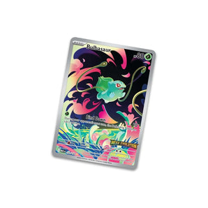 Pokémon trading card featuring Bulbasaur on a white background