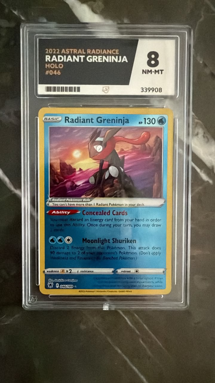 Radiant Greninja from the 2022 Pokémon TCG