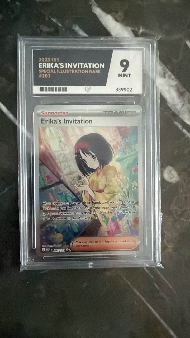 2023 Pokémon Scarlet & Violet 151 Erika’s Invitation Special Illustration Rare #203/165 – ACE Graded Mint 9