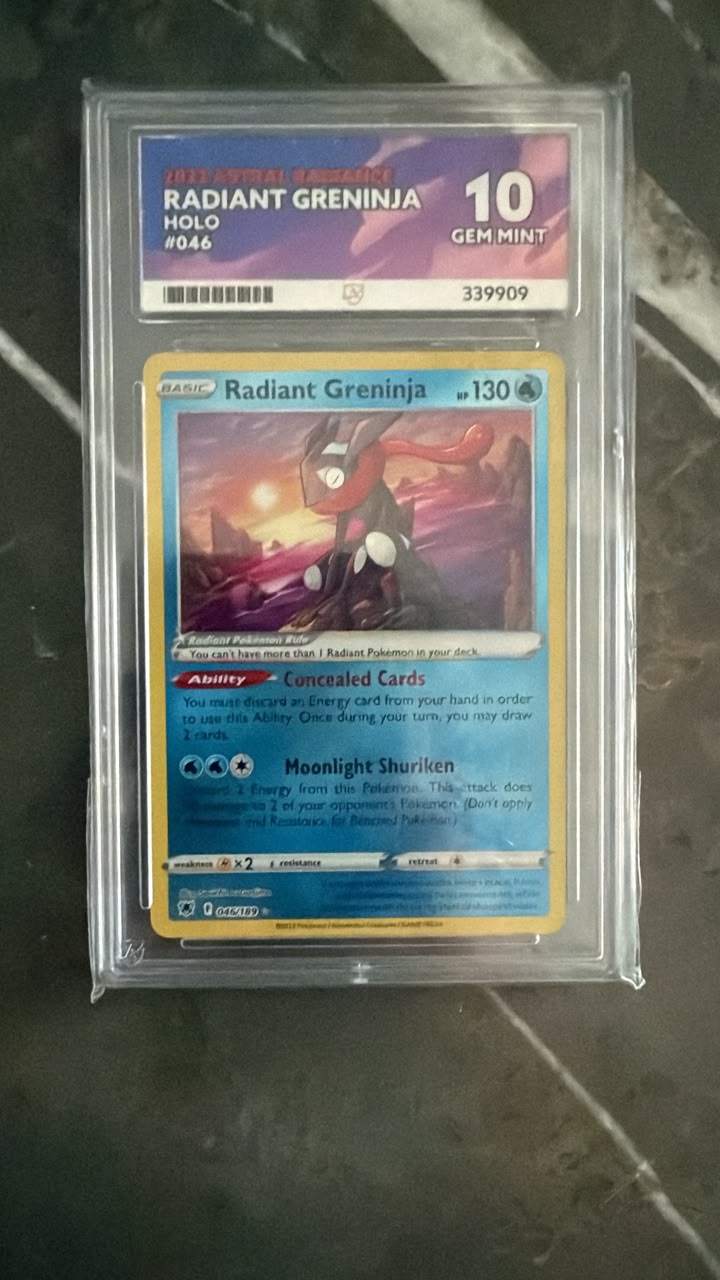 2022 Pokémon Astral Radiance Radiant Greninja #046/189 – ACE Graded Gem Mint 10