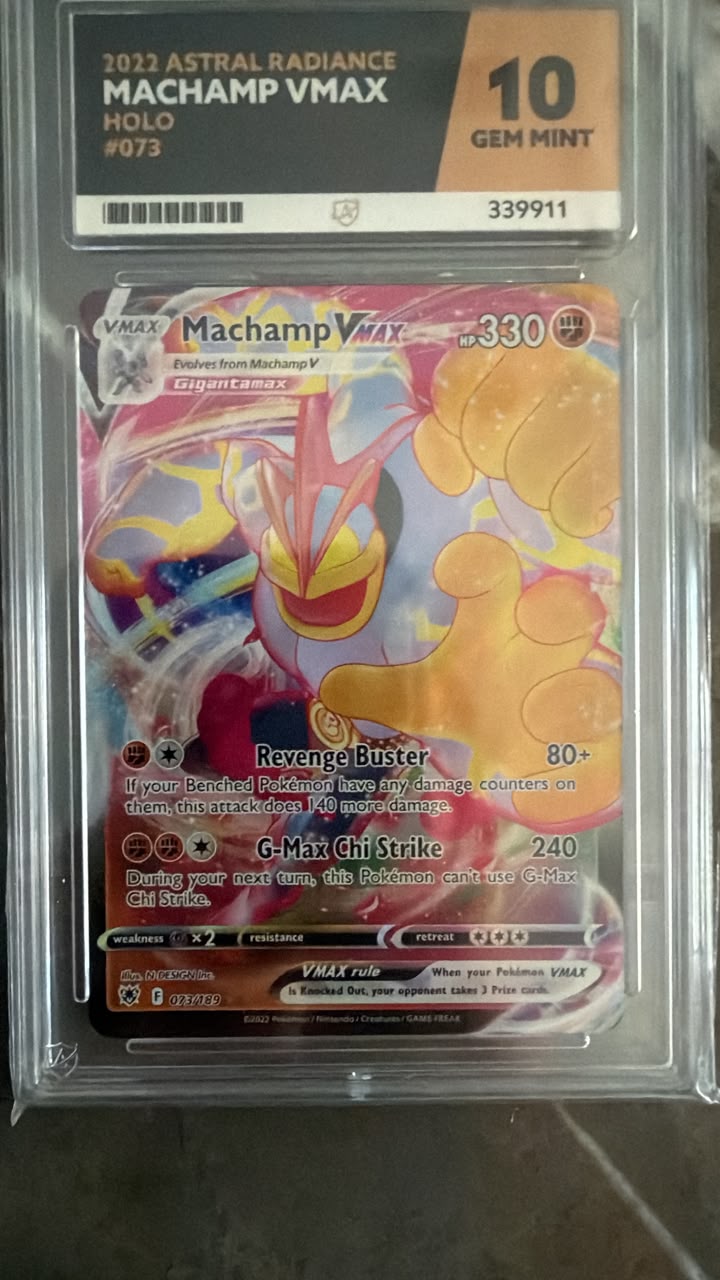 2022 Pokémon Astral Radiance Machamp VMAX #073/189 – ACE Graded Gem Mint 10