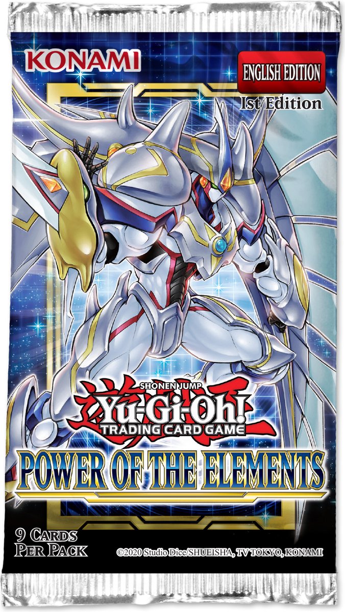 Konami Yu-Gi-Oh! trading card game pack with character illustration and text.