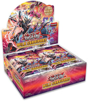 Yu-Gi-Oh! Wild Survivors trading card game box with colorful design and character illustrations.