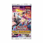 Yu-Gi-Oh! Wild Survivors trading card game pack with Konami branding on a white background
