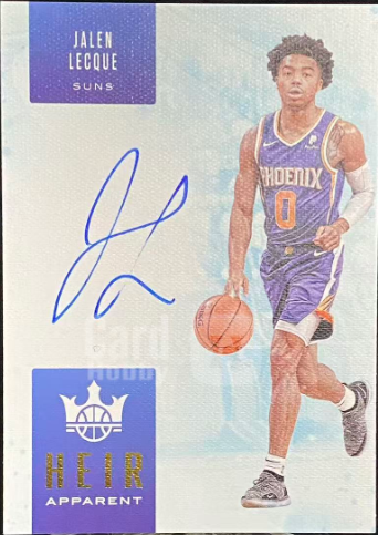 2019-20 Panini Court Kings Jalen Lecque Heir Apparent Rookie Auto #HA-JLE /149 – 132/149