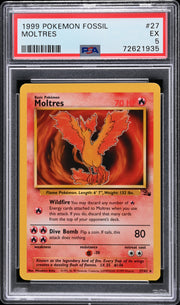 Moltres Pokemon Fossil 27 NM PSA 5