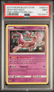 Mewtwo-Holo Pokemon Sm Black Star Promo SM214 NM PSA 9