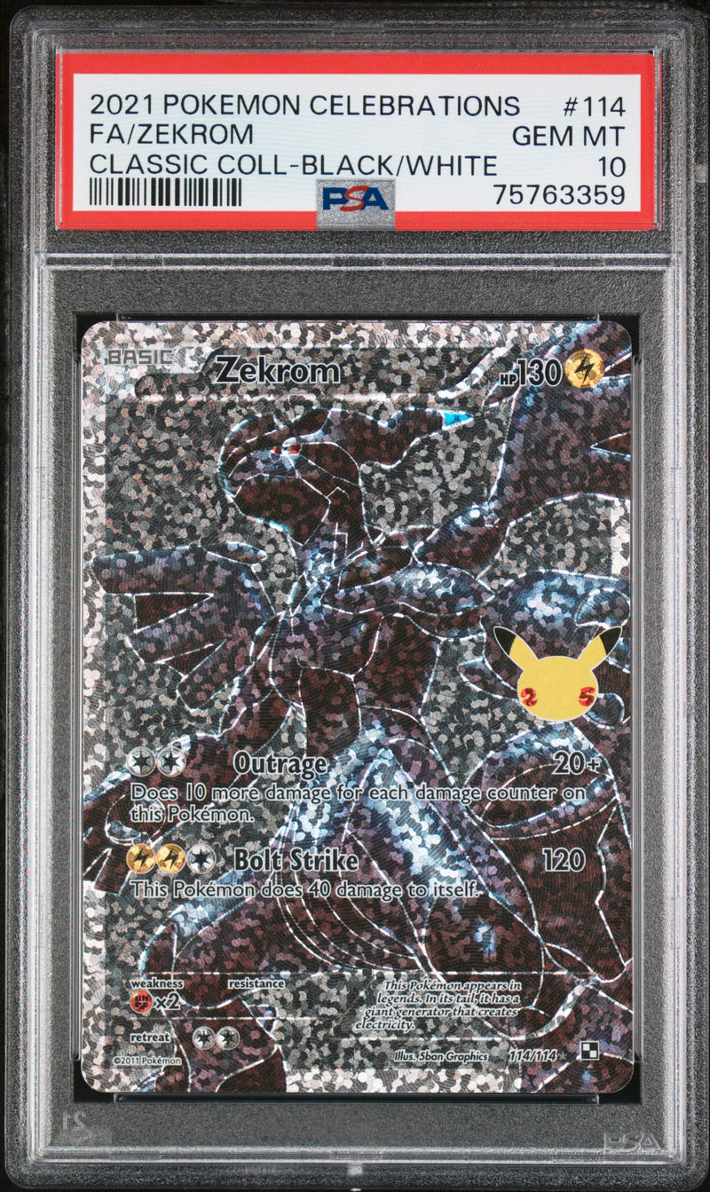 Fa/Zekrom Pokemon Celebrations Classic Collection 114 NM PSA 10