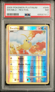 Swablu-Rev.Foil Pokemon Platinum SH5 NM PSA 7