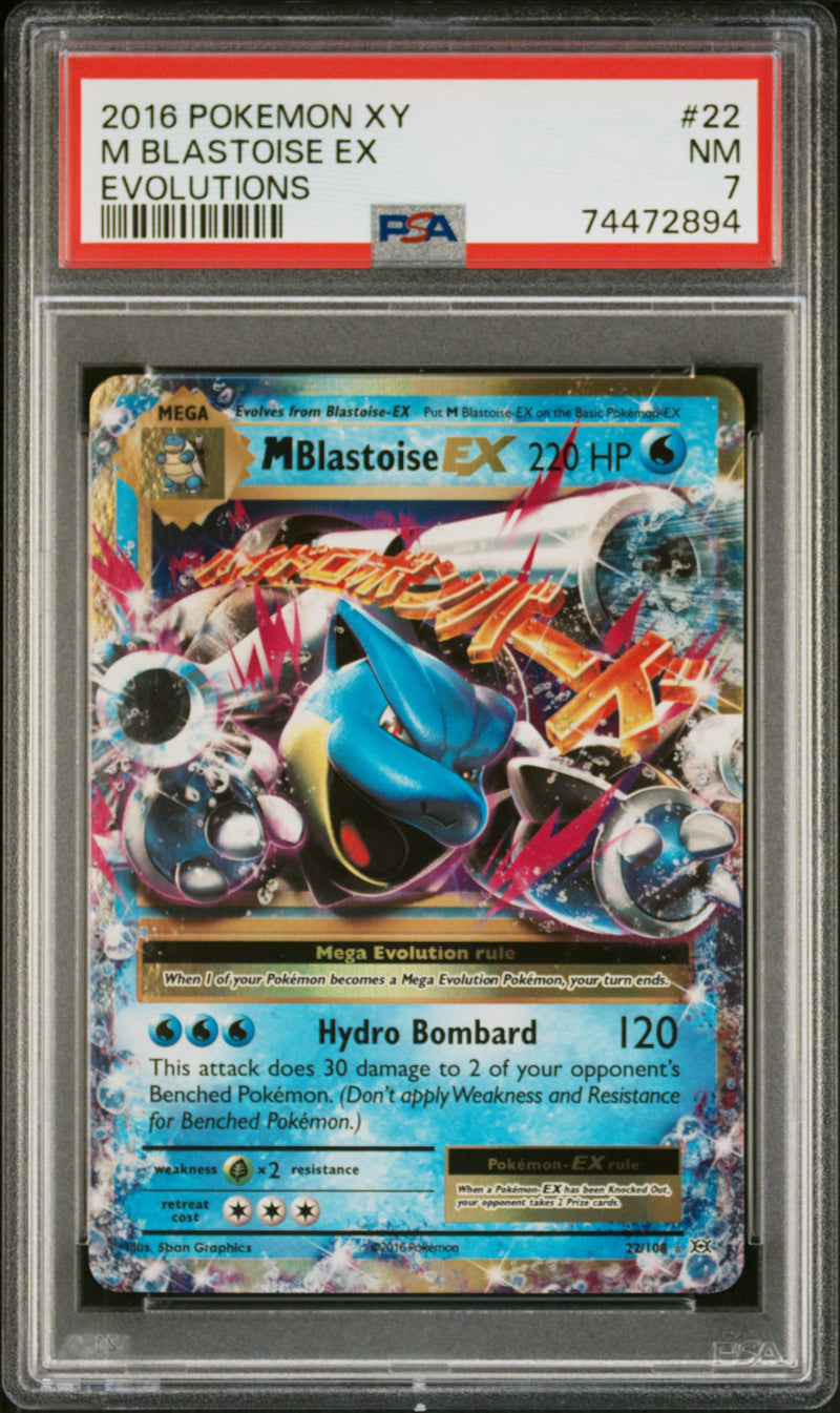 M Blastoise Ex Pokemon Xy Evolutions 22 NM PSA 7