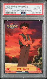Brock Topps Pokemon Series 1 Character Cards TV4 NM PSA 6