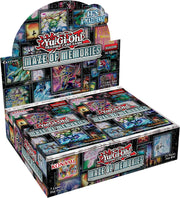 Yu-Gi-Oh! trading card game box with various card images on a white background